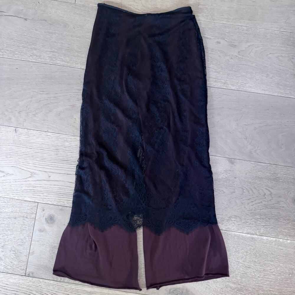 Zara Blogger Favorite Mixed Black Lace Skirt and contrasting pants size small - Picture 15 of 16